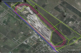 Map of facility terrain Map of facility terrain